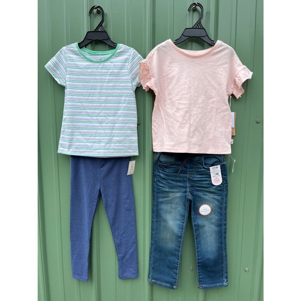Toddler Girls T-Shirts & Pants Bundle Size 4T